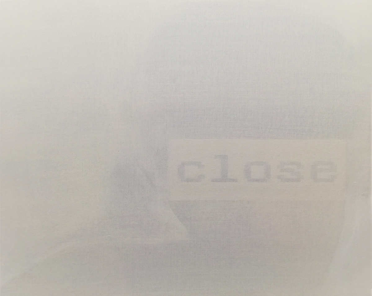 2016 CLOSE ( webcam Levain )39 cm x 31 cm opera su tela numero 04 